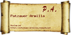 Patzauer Armilla névjegykártya