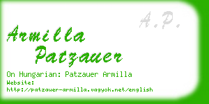 armilla patzauer business card